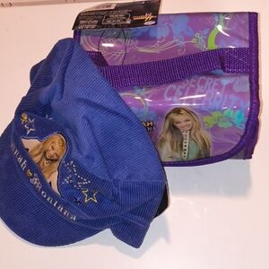 Hannah Montana Purple Organizer and Blue Cap Bundle